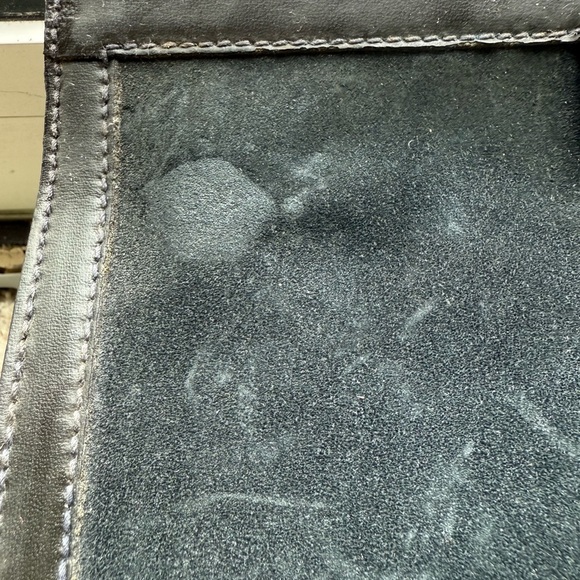 VINTAGE 80s GUCCI CLUTCH BLACK SUEDE HANDBAG PURSE - Picture 3 of 11